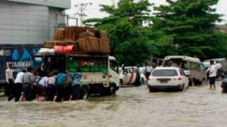 Floods in Rangoon on 12 June 2014