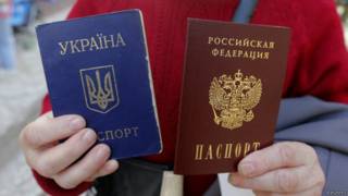 Украинский и российский паспорта