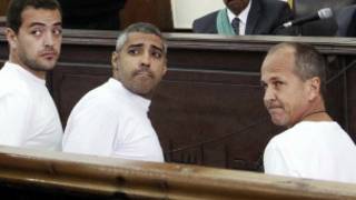 Les trois journalistes d'Al-Jazeera