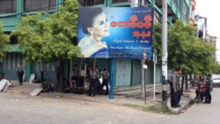 Police in Mandalay riots