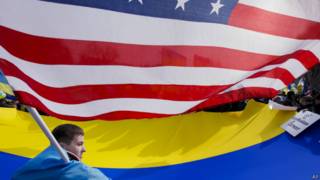 Прапори США і України