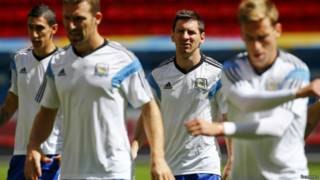 Treino da seleção argentina em Brasília