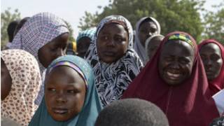 Wasu daga cikin iyayen 'yan matan Sakandaren Chibok da aka sace