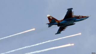 Су-25 ВВС Украины во время учений