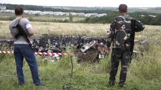 Место падения самолета в Донецкой области