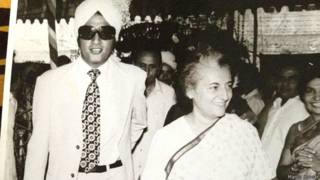 पूर्व प्रधानमंत्री इंदिरा गांधी के साथ मनोज कुमार.