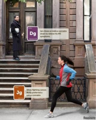 Anúncio da empresa Leafly no jornal The New York Times (Reuters)