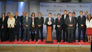 Juan Manuel Santos y su nuevo gabinete