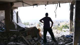 Casas destruidas en Gaza