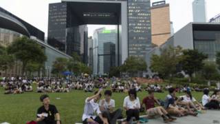 香港学联发起的为期五天的大专院校学生罢课行动已进入第三天