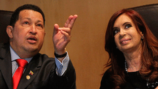 Hugo Chávez y Cristina Fernández de Kirchner (foto: AP)