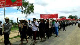 Farmers protest in Magway