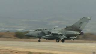 Cazas de combate de la Real Fuerza Aérea de Reino Unido.