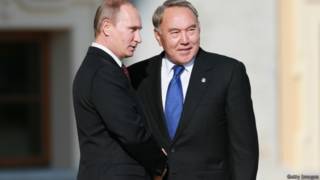 Путин и Назарбаев