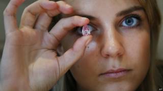 Diamante cor-de-rosa vendido por US$ 42,7 milhões em Hong Kong (Associated Press)