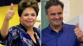 Dilma e Aécio / Crédito: AFP