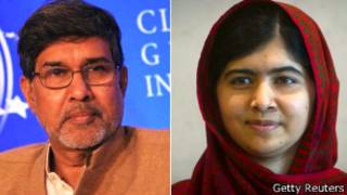 Kailash Satyarthi na Malala Yousafzai basangiye agashimwe k'amahoro Nobel kubera kwitangira abana