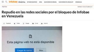 Infobae denuncia el bloqueo