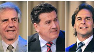Candidatos à eleição presidencial no Uruguai (AFP)