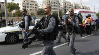 Policía en Jerusalén