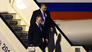 Владимир Путин прибывает в брисбейн