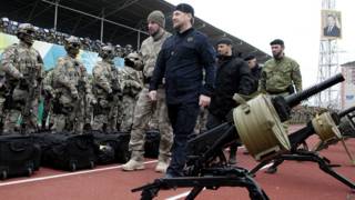 Рамзан Кадыров на стадионе в Грозном