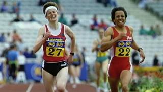 Athletes running