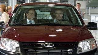 Владимир Путин в Lada Granta