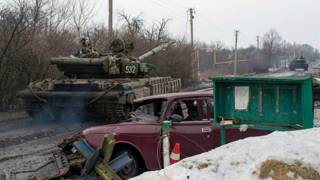 Украинский танк под Донецком