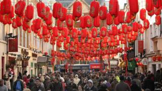 每年倫敦唐人街都舉行春節慶祝活動