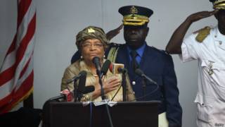 La presidenta de Liberia, Ellen Johnson Sirleaf