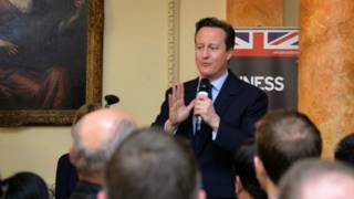 英国首相卡梅伦在唐宁街10号首相府举办2015羊年新春招待会。