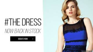 "El vestido" que caus'o sensaci'on hace unos meses en las redes sociales.