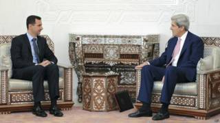 Башар Асад и Джон Керри