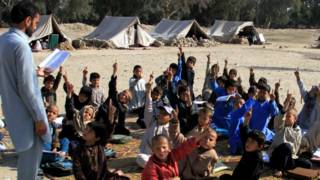 Afganistan'da bir ilkokul
