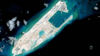 美國衛星拍攝的永暑礁填海情況(2/4/2015)
