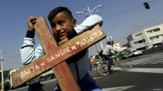 Manifestación a favor de los mograntes en México