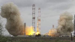 Запуск ракеты-носителя "Протон"