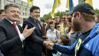 Президент Украины Петр Порошенко и Михаил Саакашвили