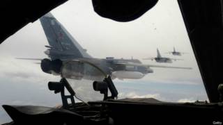 Российские бомбардировщики Су-24