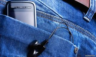 MP3 en bolsillo de jean