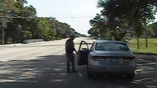 Dashcam footage shows a Texas trooper arguing with Sandra Bland as she is arrested