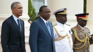 Shugaba Obama da shugaba Uhuru Kenyatta.