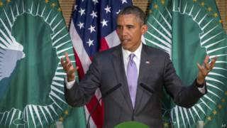 Obama em discurso na União Africana, na última terça-feira (AP)