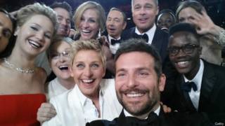 selfie en los oscars de 2014
