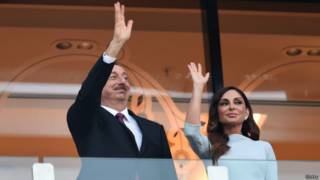 Президент Алиев с супругой