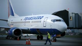 俄羅斯全祿航空的飛機在基輔國際機場