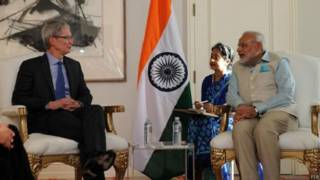 एप्पल के सीईओ और मोदी
