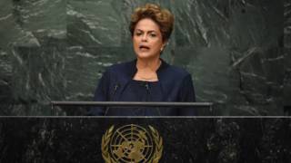 Dilma discursa na Assembleia Geral da ONU (Foto: Timothy A. Clary/AFP/Getty Images)