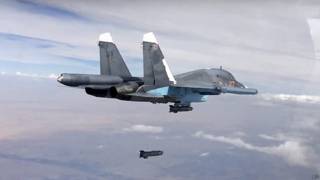 Бомардировщик Су-34 в Сирии